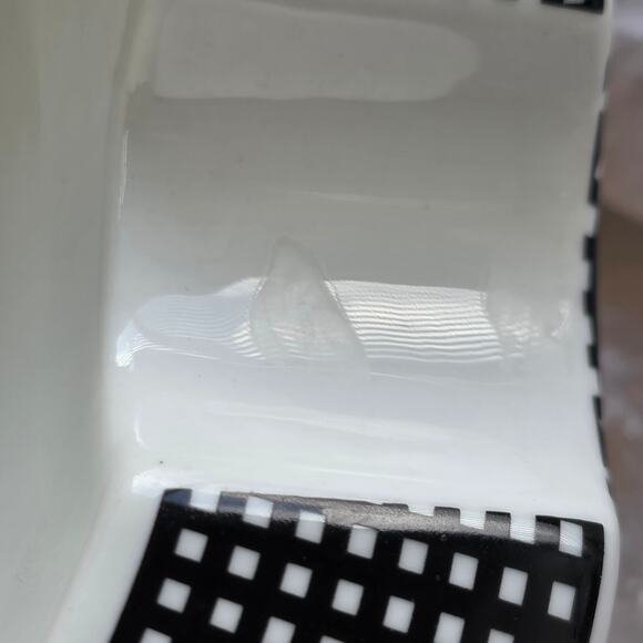 Large Round Ceramic  4 Cigar  Rest Holder Ashtray Black, Yellow White - Picture 12 of 12